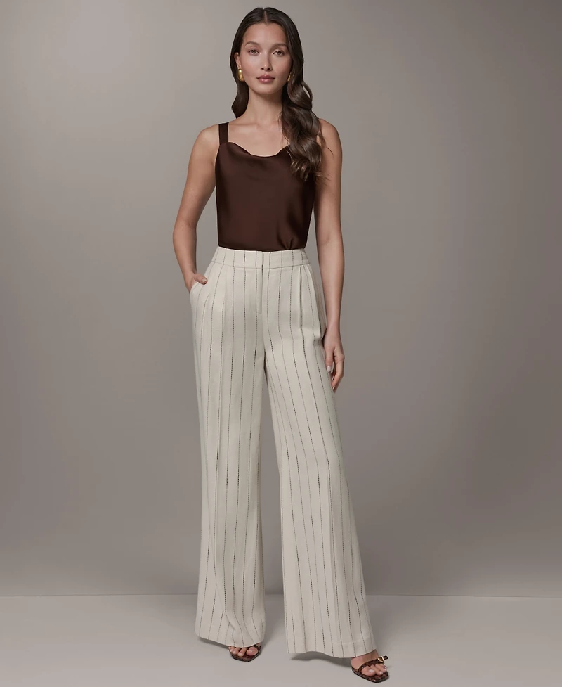 Donna Karan New York Petite High-Rise Wide-Leg Pants