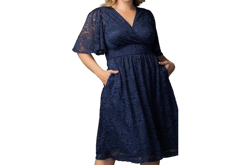 Kiyonna Plus Fable Lace Cocktail Dress