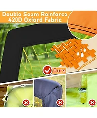 Happy Jump Soccer Goal 7'x5', 6.6 x3.3', 5'x3.6', 4'x3', 3'x2.2' Soccer Net for Kids Backyard