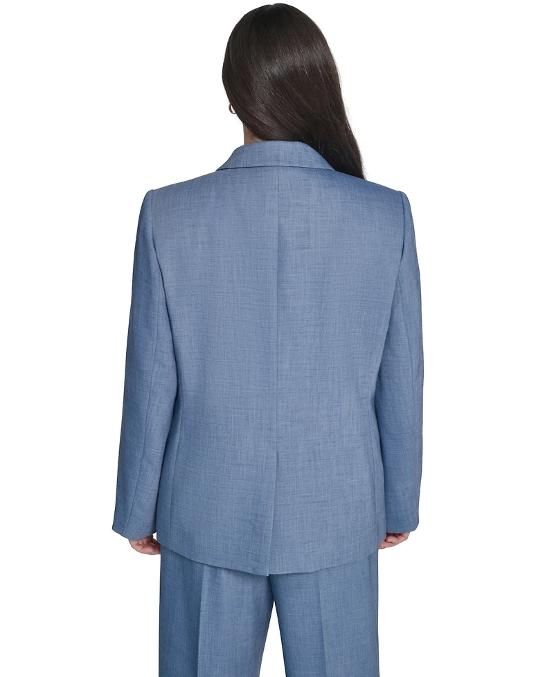 Calvin Klein Plus Size One-Button Notch Collar Jacket