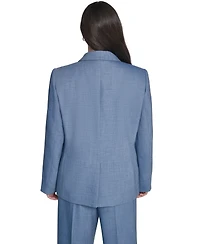 Calvin Klein Plus Size One-Button Notch Collar Jacket