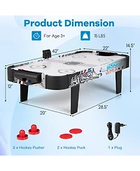 Slickblue 42 Inch Air Powered Hockey Table Top Scoring 2 Pushers
