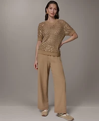 Donna Karan Weekend Women's Needle Stitch Crewneck Sweater