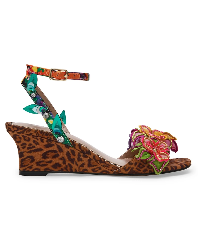 Betsey Johnson Women's Spenser Open Toe Wedge Sandals