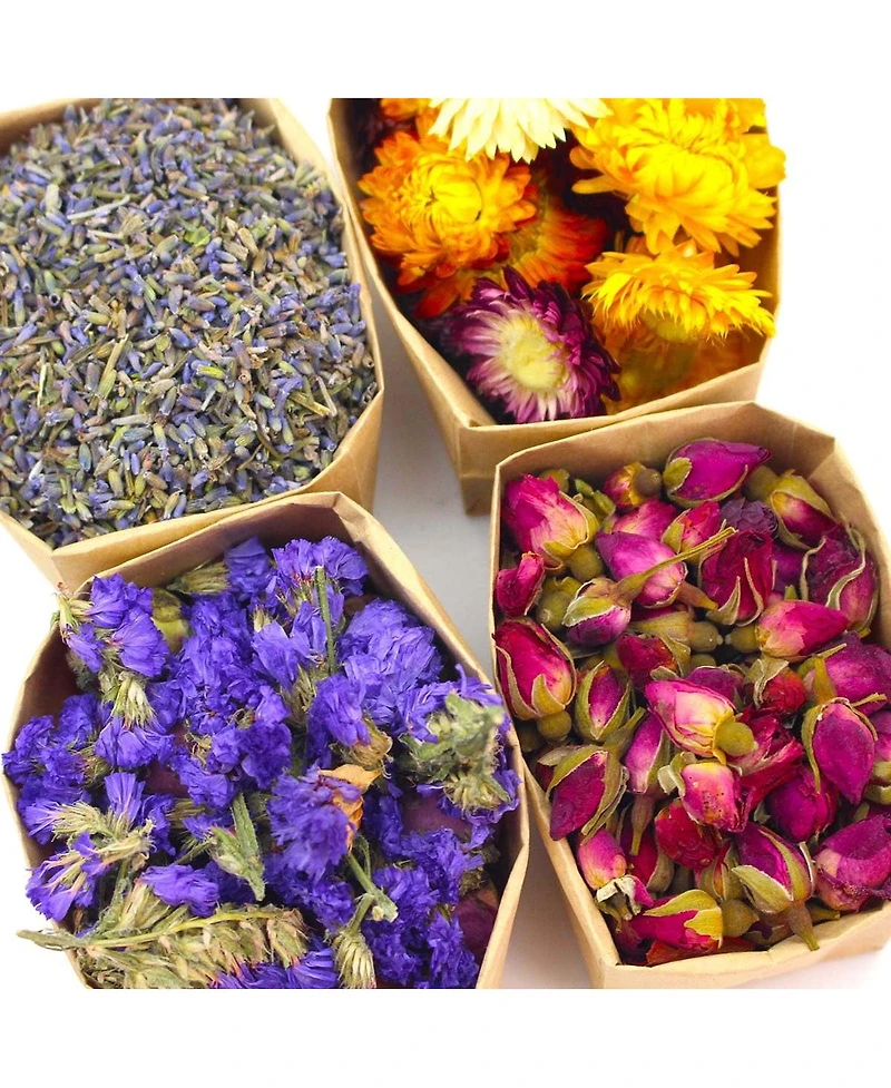 Gnuadz 9 bags Dried Flowers Set for Candle Making Soap Diy