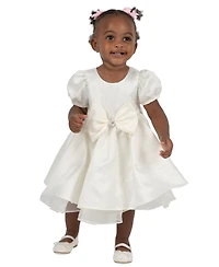 Rare Editions Baby Girls' Satin Dress and Bloomer, 2-Piece Set