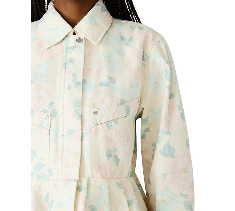 Steve Madden Women's Printed Collared Jacket