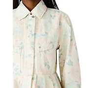 Steve Madden Women's Printed Collared Jacket