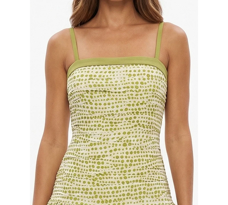 Violet Weekend Juniors' Polka Dot Bubble Hem Dress