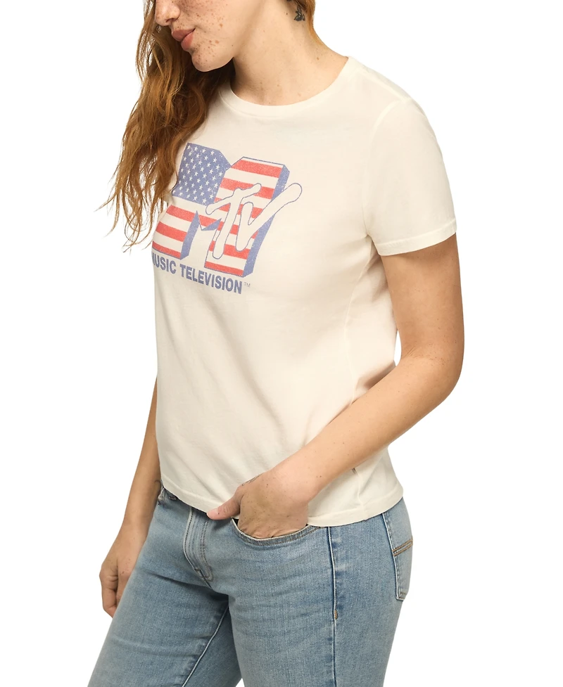 Lucky Brand Women's Mtv Americana Crewneck Graphic T-Shirt