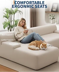 gaomon Modular Cloud Sofa Sectional, Sectional Couch with Deep Seat
