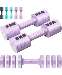 Sportneer Adjustable Dumbbells Hand Weights 5 lb Each Pair with 2 3 4 5 lb Plates Fast Adjust 4 in 1 for Home Gym Exercise Training