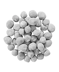 Sugift Ceramic Fire Pebble Stones 1-2 in 48 Pcs Lava Rocks for Fire Pit Use