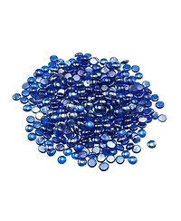 Sugift 20LBS Reflective Smokeless Fire Glass 3/4 in Flat Round for Fire Pit Table