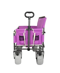 Mondawe 3-in-1 500lbs Convertible Folding Storage Wagon Utility Carts - Bench Seat w/ 180L Capacity, All-Terrain Wheels