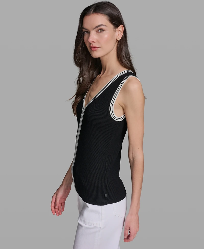 Karl Lagerfeld Paris Women's V-Neck Sweater