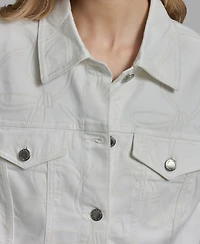 Karl Lagerfeld Paris Women's Long-Sleeve Collared Jacket