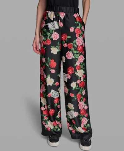 Karl Lagerfeld Paris Womens Printed Pull On Soft Pants