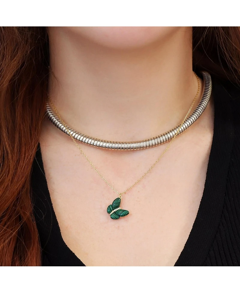 The Lovery Tubogas Collar Necklace Sterling Silver