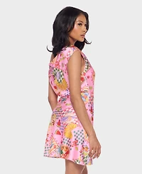 Alex & Sophia Juniors' Printed One-Shoulder Mini Dress