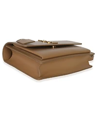 Pre-Owned Saint Laurent Natural Tan Smooth Calfskin Medium Monogram Sunset Satchel