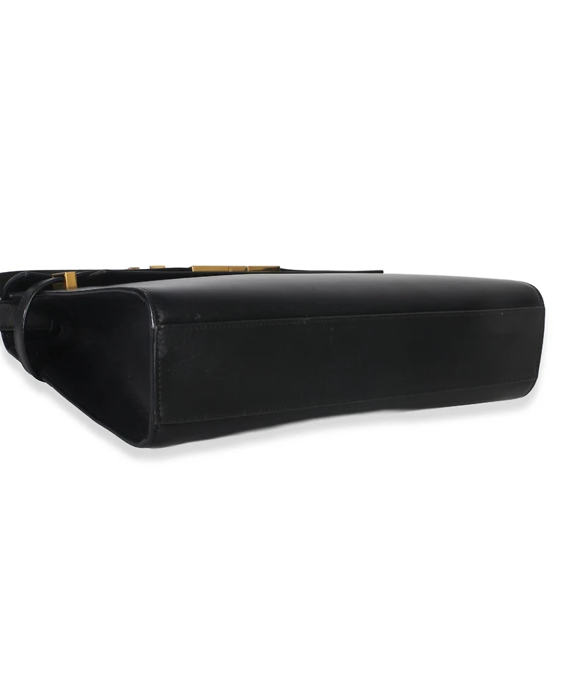 Pre-Owned Saint Laurent Black Calfskin Medium Manhattan Shoulder Bag