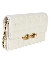 Pre-Owned Saint Laurent Crema Soft Calfskin Le Maillon Wallet On Chain