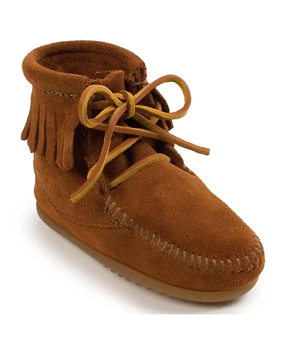 Minnetonka Little Girls Kids' Suede Tramper Lace Up Boots