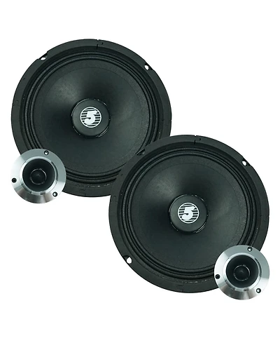 5 Core 6.5" Mid-Range Replacement 2Pc Pro Audio Car Speaker 360W 4 Ohms 60W Aluminum Super Tweeters