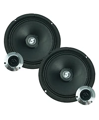 5 Core 6.5" Mid-Range Replacement 2Pc Pro Audio Car Speaker 360W 4 Ohms 60W Aluminum Super Tweeters