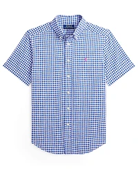 Polo Ralph Lauren Boys' 8-20 Plaid Linen Short-Sleeve Shirt