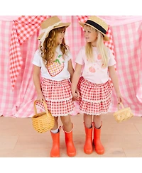 Sweet Wink Toddler Girls Strawberry Patchwork Short Sleeve T-Shirt