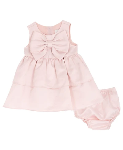 Rare Editions Baby Girls' Bow Dress with Diaper