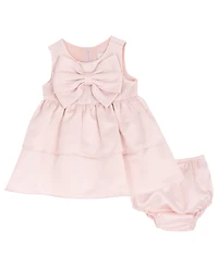 Rare Editions Baby Girls' Bow Dress with Diaper