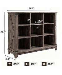 Yigii 9 Cube Storage Organizer - Farmhouse Modern Design for Home Office,Easy Assembly