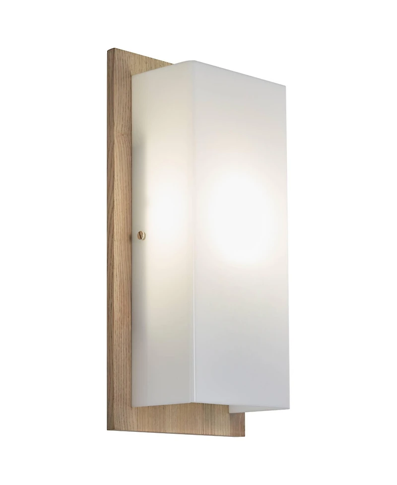 360 Lighting Lucero High Ash Wood Finish Modern Panel Wall Sconce