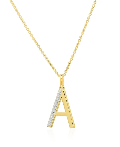 Macy's Diamond Accent 0.005 ct. t. w. Initial 'S' Pendant, 18'' Necklace