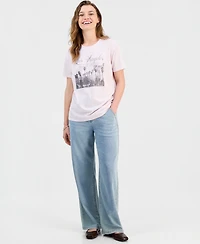 Self Esteem Juniors' La Palm Trees Graphic-Print Tee