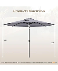 Clihome 10 Feet Outdoor Patio Umbrella with Tilt Adjustment and Crank