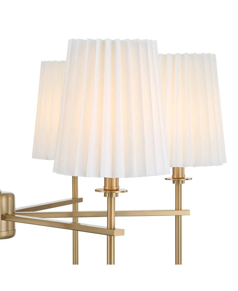 Possini Euro Design Possini Euro Frazer 32 1/2" Wide Warm Brass 6-Light Chandelier
