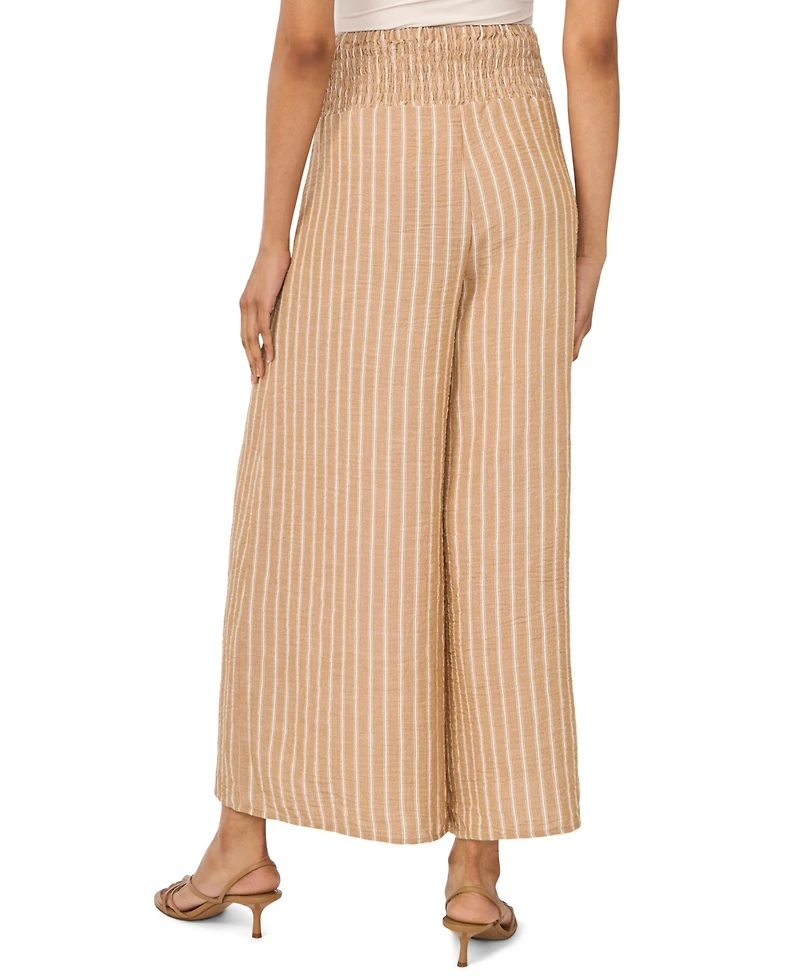 Vince Camuto Women's Smocked Wide-Leg Pull-On Pants