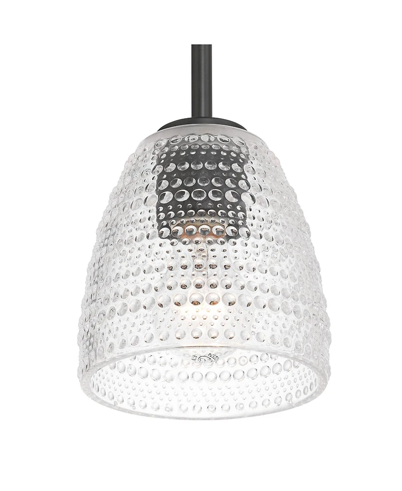 Possini Euro Design Possini Euro Sabrina 5 3/4"W Black Vintage Glass Mini Pendant Light