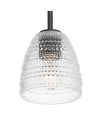 Possini Euro Design Possini Euro Sabrina 5 3/4"W Black Vintage Glass Mini Pendant Light