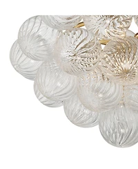 Possini Euro Design Possini Euro Albaro 18 1/2"W Soft Gold and Glass 2-Light Ceiling Light
