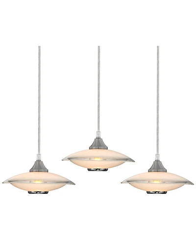 Possini Euro Design Possini Euro Saucer 8"W Nickel and Glass Led Mini Pendant Set of 3