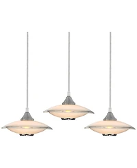 Possini Euro Design Possini Euro Saucer 8"W Nickel and Glass Led Mini Pendant Set of 3