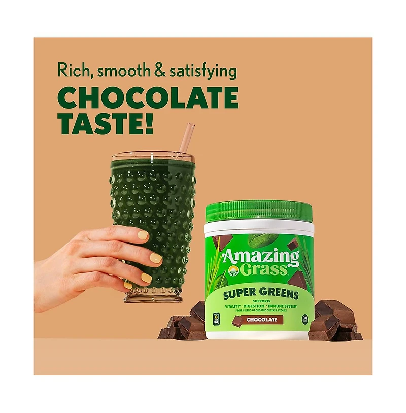 Amazing Grass Grass, Greens Blend Superfood, 1.76 lb, 100 Servings
