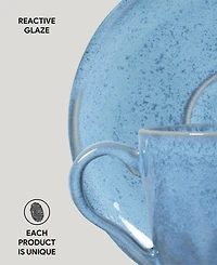 Porto Brasil Stoneware Coffee Cup and Saucer Set, Service for 6