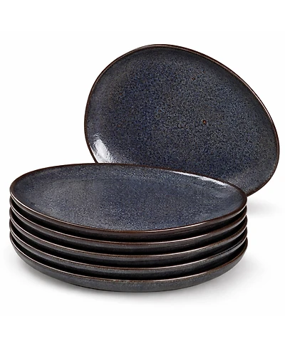 Porto Brasil Stoneware Oval Dinner Plates, Set of 6