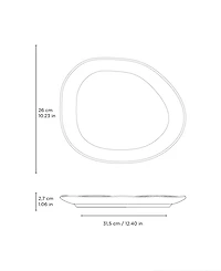 Porto Brasil Stoneware Oval Dinner Plates, Set of 6